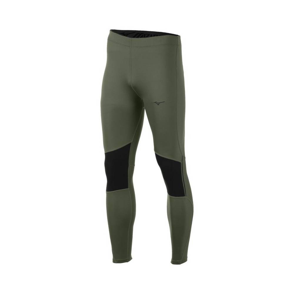 Mens Mizuno Breath Thermo® Tights Green/Black Philippines (PQDZSY298)